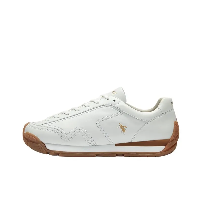 TSUBO Anti-Slip Wear-Resistant Low-Top Trekking Shoes Unisex White Brown-0