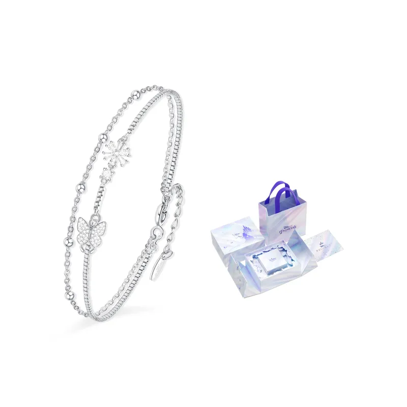 Disney Princess S925 Silver Bracelet Good Looking Box Women's-9