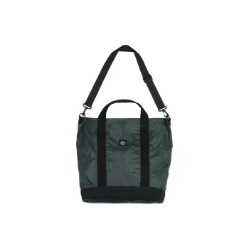 STONE ISLAND Cotton Tote Bag, Shopping Bag, Shoulder Bag, Handbag Regular Women's Bottle Green