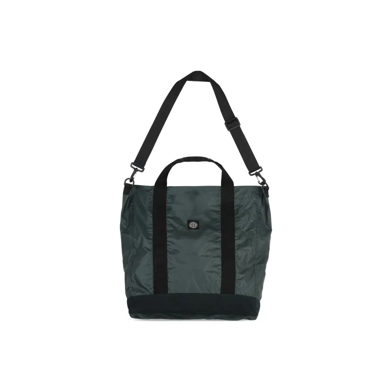 STONE ISLAND Cotton Tote Bag, Shopping Bag, Shoulder Bag, Handbag Regular Women's Bottle Green-0