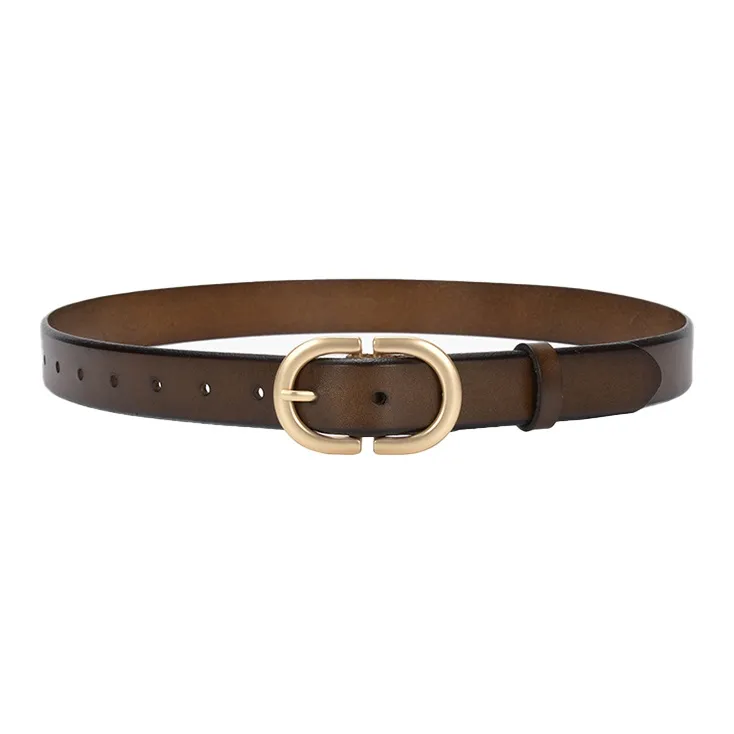 Lanza Top Grain Cow Leather Belts Women's 2.8CM-0