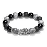Square Chinese Auspicious Animal Beaded Bracelet