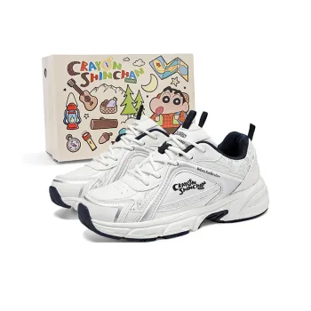 Crayon Shinchan Chunky Sneakers Unisex Low Top White Blue