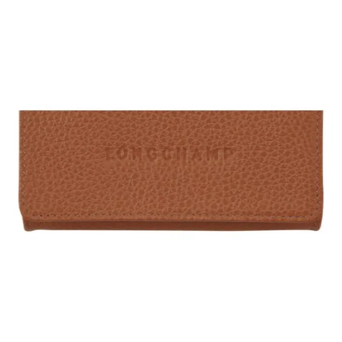 LONGCHAMP Le Foulonné Cow Leather Coin Purse Regular Women's Brown-4