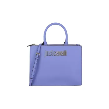 Just Cavalli Polyester Tote Bag Shopping Bag Shoulder Bag Handbag Women's Violet