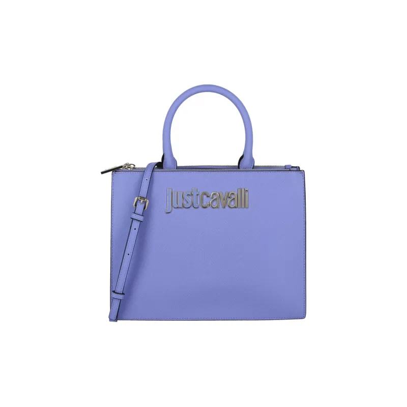 Just Cavalli Polyester Tote Bag Shopping Bag Shoulder Bag Handbag Women's Violet-0