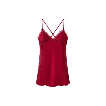 Qiao Ni Tong Nightgown Women's Burgundy