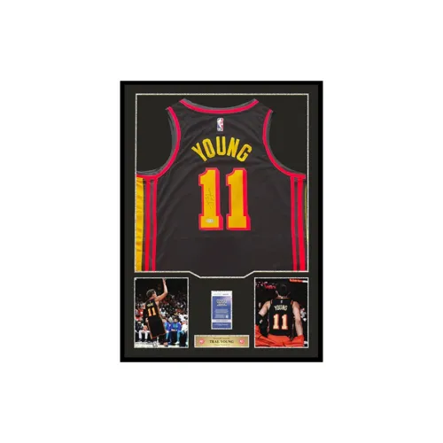 Three For Atlanta Hawks Basketball Fan Supplies Framed Outer Frame Dimensions Approximately 78x98cm Black Unisex