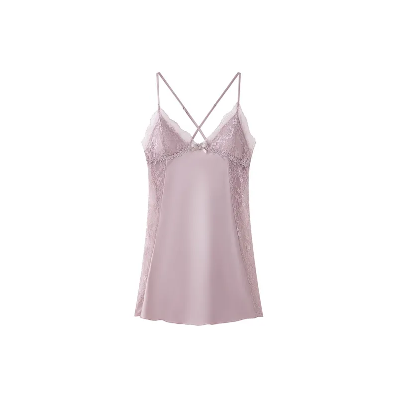 Qiao Ni Tong Nightgown Women's Sexy Purple-0