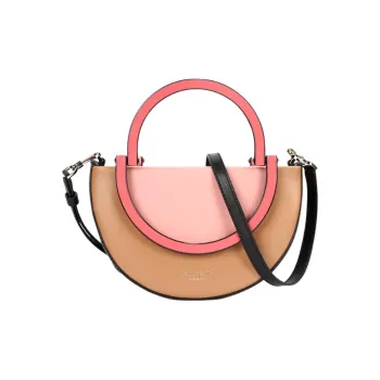 Kate Spade Leather One Shoulder Handbag Small Size Women's Khaki & Pink