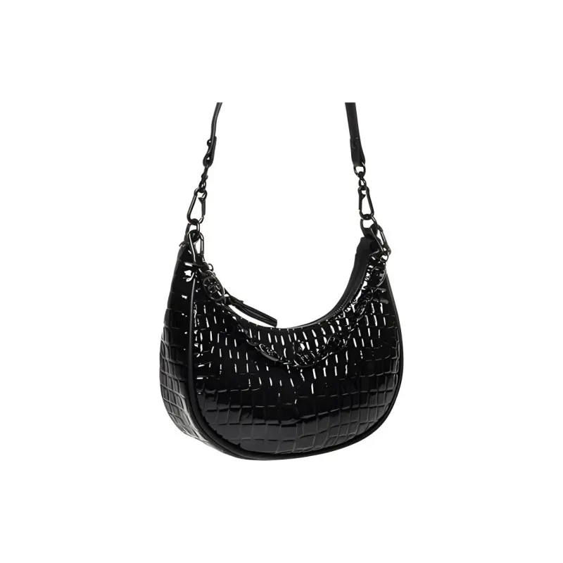 STEVE MADDEN PU Leather Portable Crossbody Bag Shoulder Bag Medium Size Women's Black-1