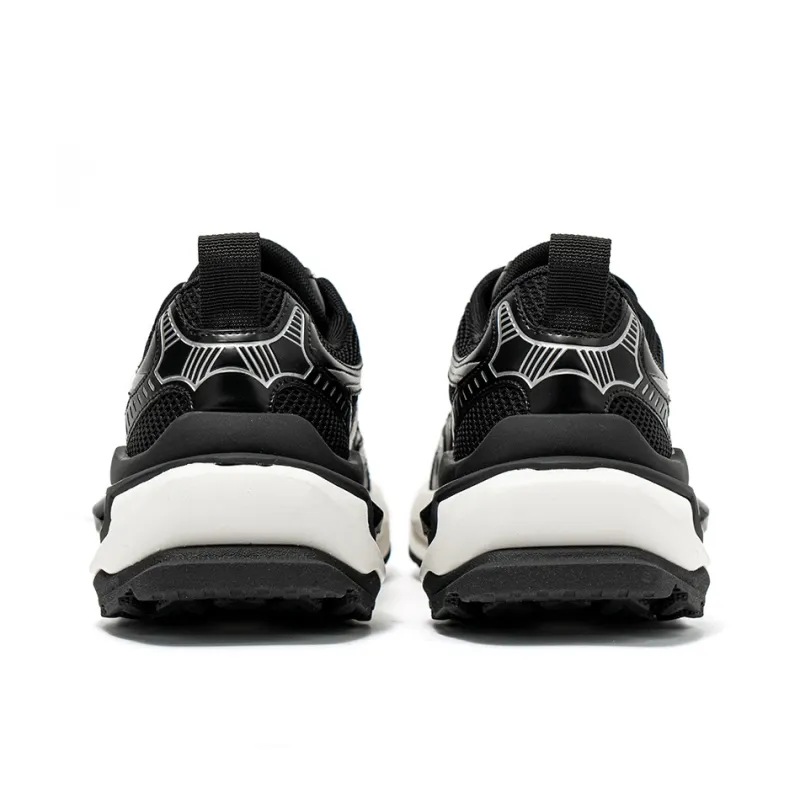 XIE SHE Cushioning Breathable Lightweight Low Top Chunky Sneakers Men's Black-2