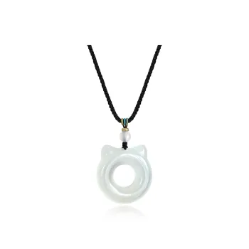 Tang Zhi Natural Serpentine Jade Necklaces Unisex
