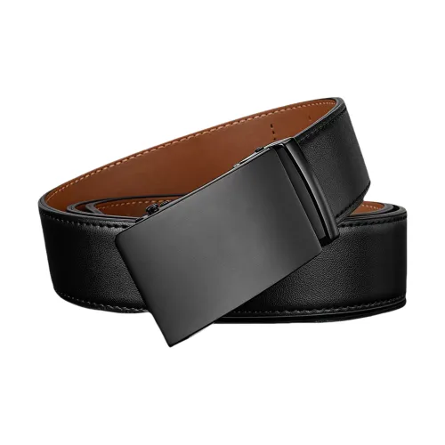Yalu Split Leather With Overlay Film Leather Belts Men's Width 3.5cm