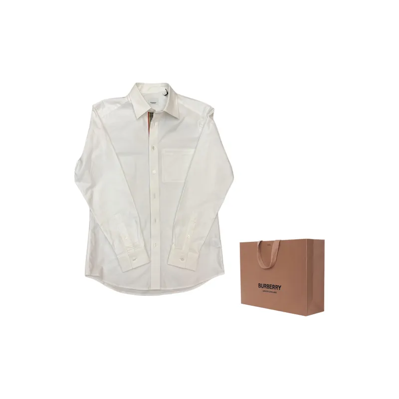 Burberry Shirts Men White-6