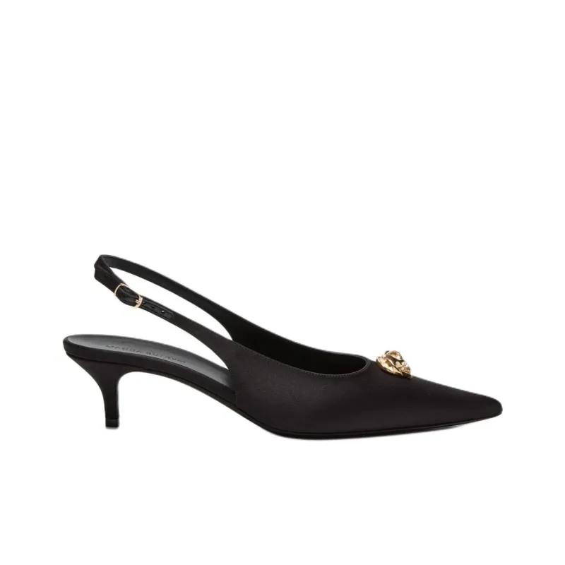 MAGDA BUTRYM Slingback Rosette Slim Heel High Heels 4.5cm Women's Black-1