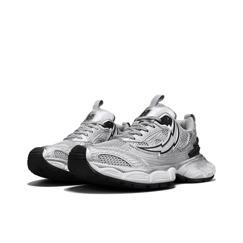 NFL Cushioning Balance Lightweight Height Increasing Low-Top Chunky Sneakers Unisex Gray-2
