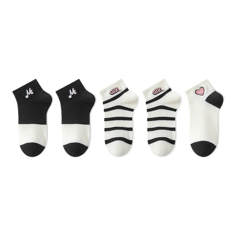 Cotton Gene Ankle Socks Women's 5 Pack-6