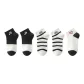 2 Black White M+2 White Stripes+Heart
