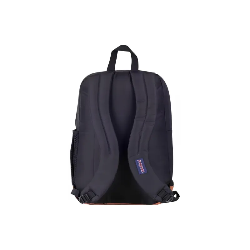 JanSport Fabric With Leather Backpack Large Size Unisex Black-2