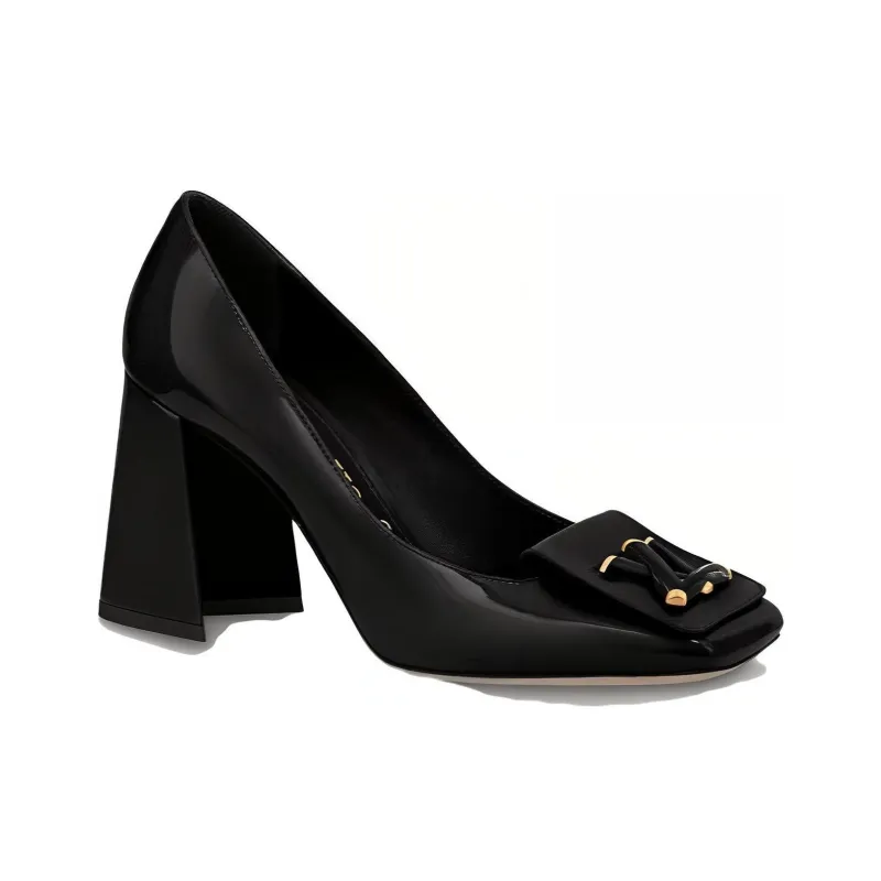 LOUIS VUITTON Shake Spool Heel High Heels 8.5cm Women's Black-1