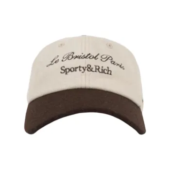 SPORTY & RICH Wool Baseball Caps Unisex Beige