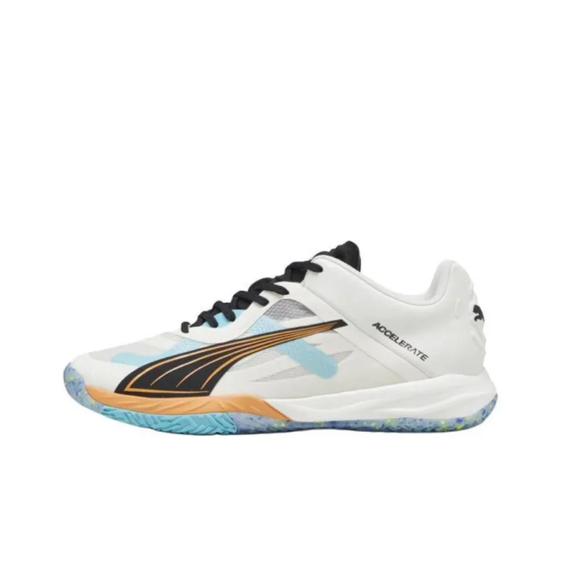 PUMA Accelerate Cushioning Slip Resistant Low Top Training Shoes Unisex White Black-0