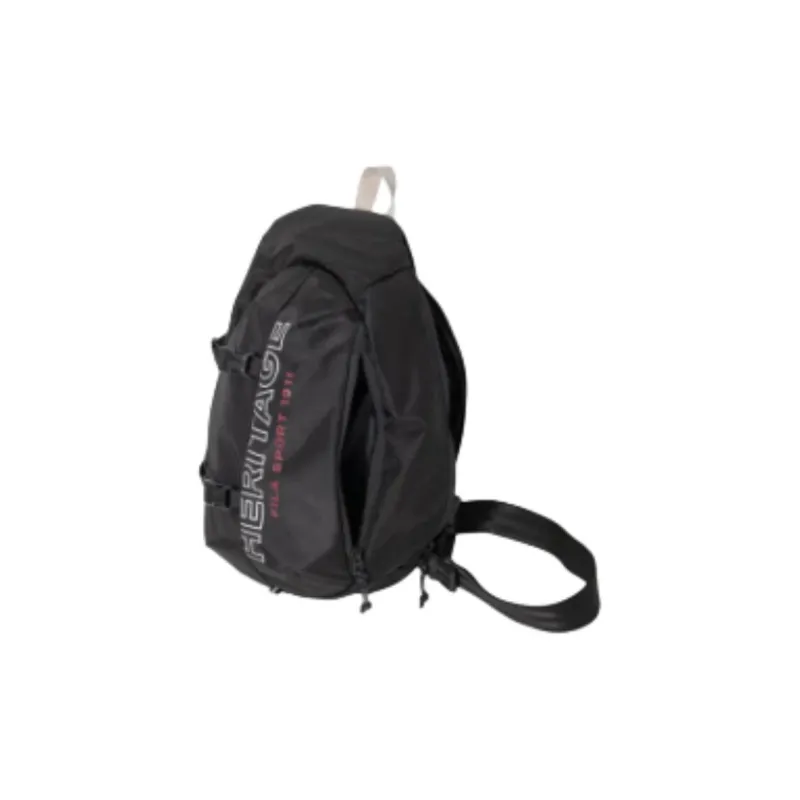 FILA Nylon Shoulder Bag, Crossbody Bag, Sling Bag Regular Unisex Black-3