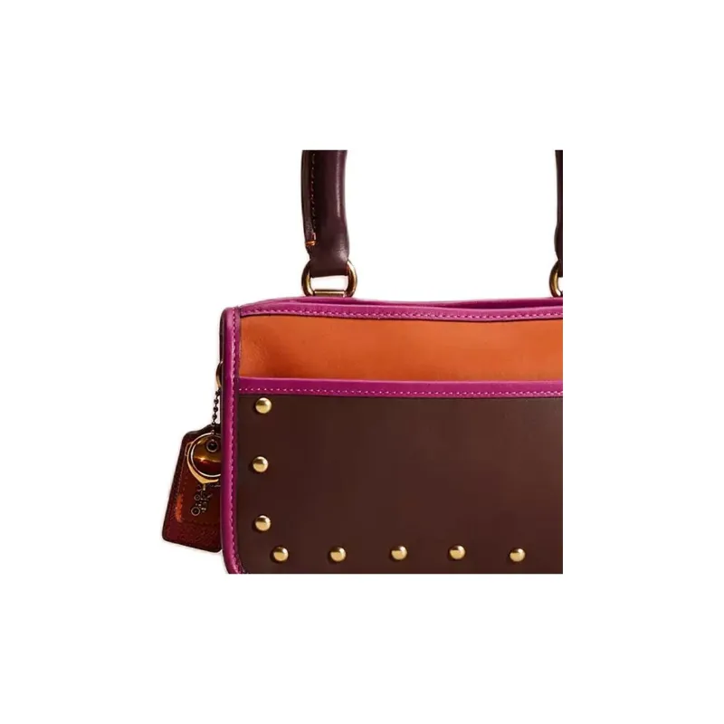 COACH Britt Glove Leather Clutch Shoulder Bag Crossbody Bag Handbag Small Size Women's Dark Brown-3