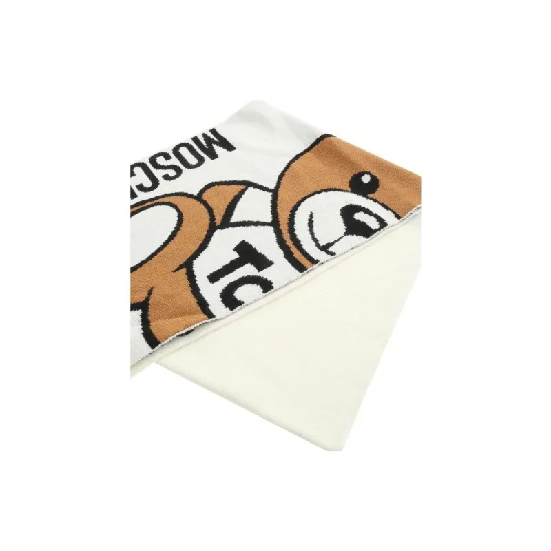 MOSCHINO Knit Scarves Unisex White-4