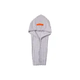 [1 Pack-7A Antibacterial Wide-Tail Hair Drying Caps]Latte Gray