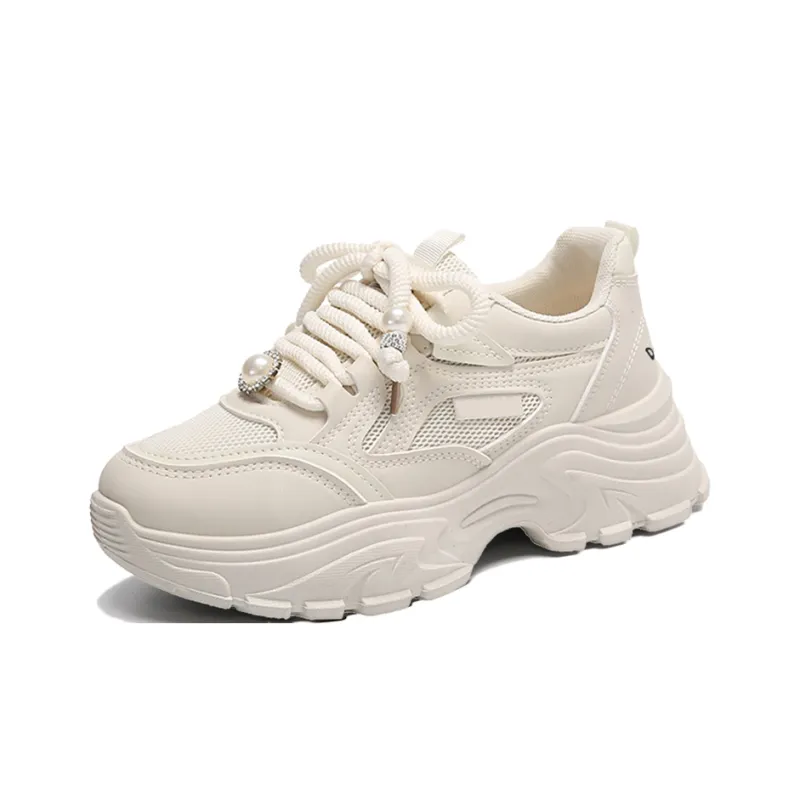 Budding Bear Anti-Slip Wear-Resistant Breathable Height Increasing Low-Top Chunky Sneakers Women's-14