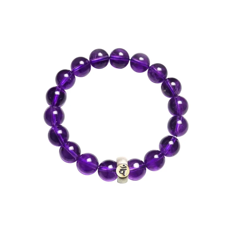 ZHOUBAIFU Natural Amethyst Bracelets Unisex-9