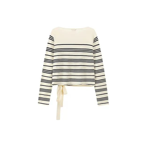 CHUU Knitwear Women's Blue Stripes Pattern-1