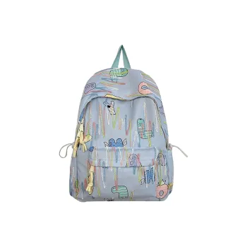 Travel Nylon Backpack Women's Blue/Pink/Black/White/Purple