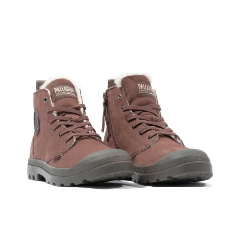 Palladium Pampa Ankle Boots Men's Red Brown-3