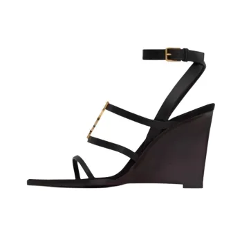 SAINT LAURENT Strap Sandals 9cm Women's Black