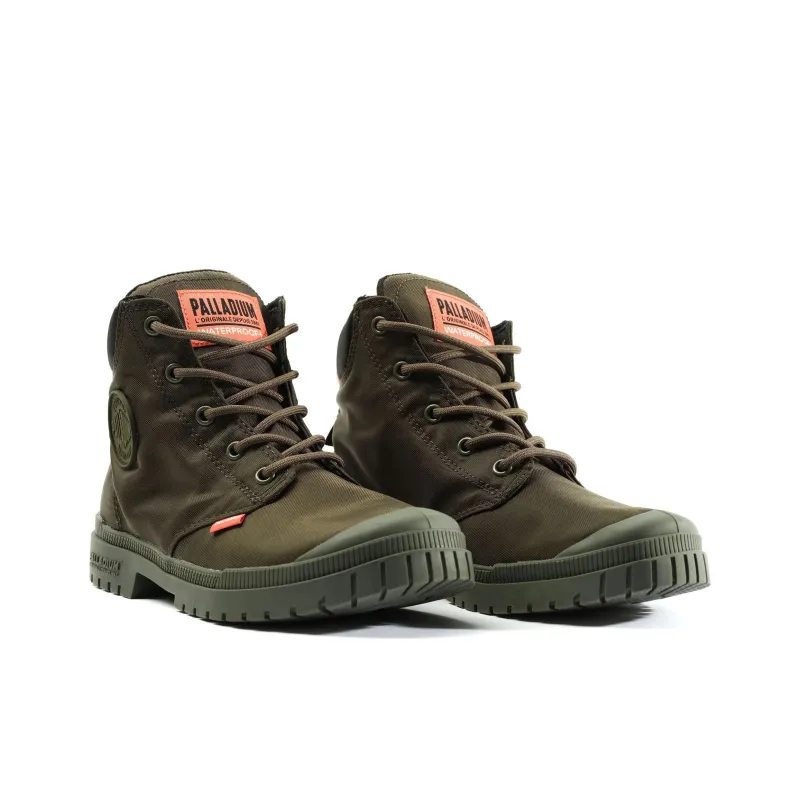 Palladium Pampa Waterproof And Wear resistant Crew Outdoor Boots Unisex Green-4