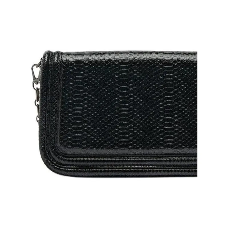 ZARA Polyurethane Shoulder Bag Crossbody Bag Small Size Women's Black-4