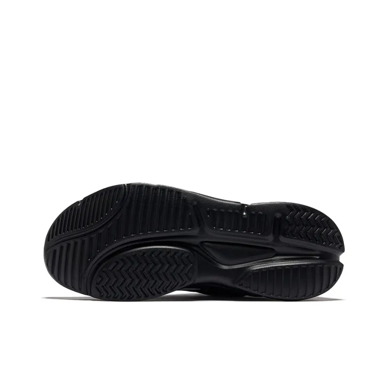 Erke Wear Resistant Breathable Slip Resistant Low Top Casual Shoes Men's Jet Black Mist Gray-4