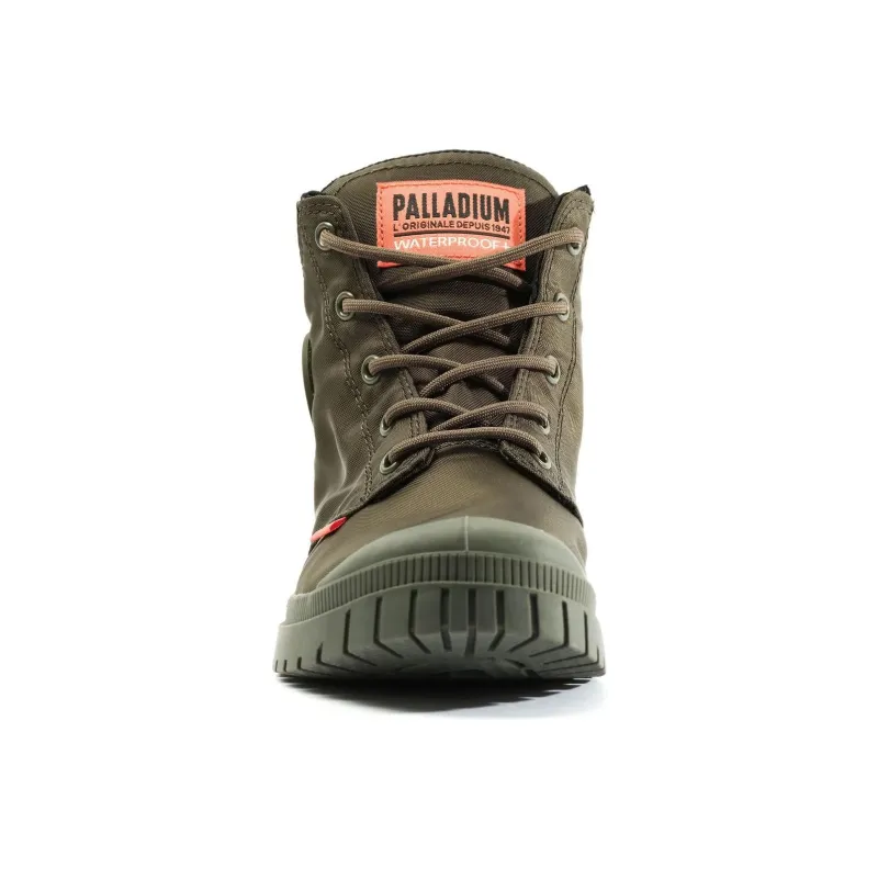 Palladium Pampa Waterproof And Wear resistant Crew Outdoor Boots Unisex Green-5