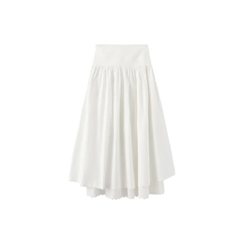 CUBIC Casual Long Skirts Women's White-1