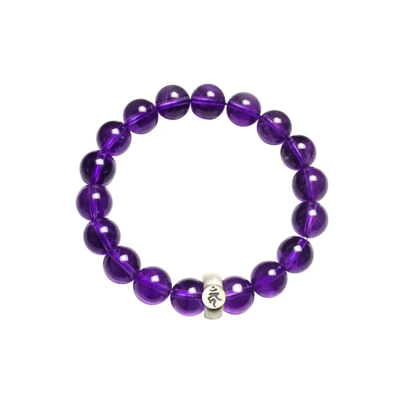 ZHOUBAIFU Natural Amethyst Bracelets Unisex-10