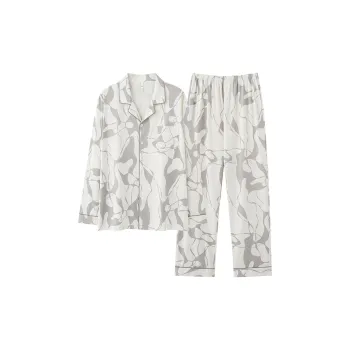 WANANNI Pajama Set Men's Gray White