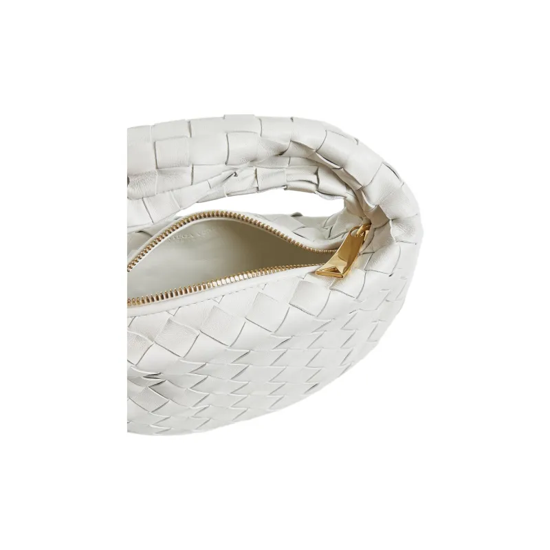 Bottega Veneta Leather Handbag Mini Women's White-4