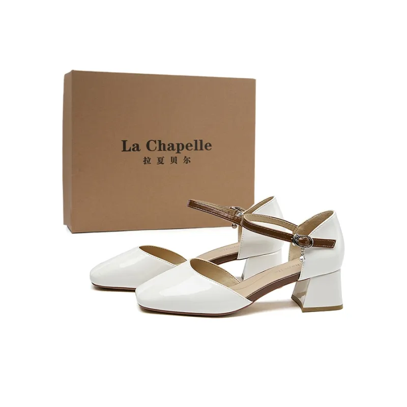 La Chapelle Chunky Heel High Heels 5cm Women's-0