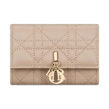 DIOR My Dior Sheepskin Wallet Women's Warm Beige