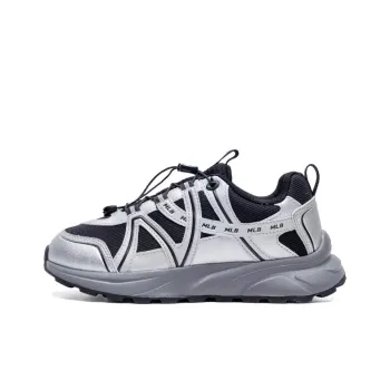 MLB Big Ball Chunky Anti Slip Wear Resistant Low Top Chunky Sneakers Unisex Black Gray
