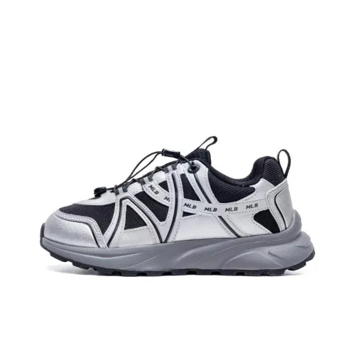 MLB Big Ball Chunky Anti Slip Wear Resistant Low Top Chunky Sneakers Unisex Black Gray