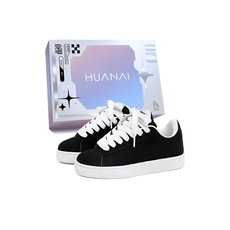 HUANAI Low-Top Skateboard Shoes Unisex Milk White-8